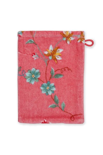 Washandje Les Fleurs Roze 16x22 cm