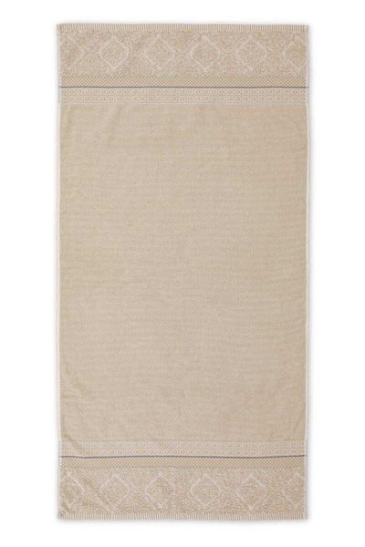 Large Bath Towel Soft Zellige Khaki 70x140 cm