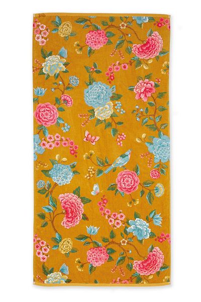 Large Bath Towel Good Evening Yellow 70x140 cm