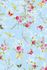 Chinese Rose wallpaper blue - Blauw