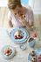 Floral Pastry Plate blue 17 cm