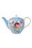 Floral theepot blauw
