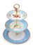 Floral Cake Stand 3 Levels Blue