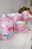 Floral cappuccino kop en schotel Early Bird Roze