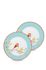 Early Bird Set/2 Frühstücksteller Blau 21 cm