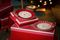Love Birds Set/4 Breakfast Plates Red/Pink 21 cm