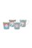 Love Birds Set/4 Mokken Groot Blauw/Khaki