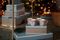 Love Birds Set/4 Mokken Groot Blauw/Khaki