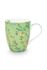 Jolie Tasse Gross Blumen Grün