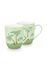 Lot de 2 Tasses de Petite Taille à Pois Dorés Jolie en Coloris Vert