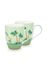 Jolie Set/2 Mokken Groot Gouden Stippen Groen