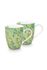 Jolie Set/2 Mug Large Flowers Green