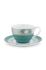 Blushing Birds Cappuccino Tasse & Untertasse blau