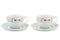 Lot de 2 Tasses et Soucoupes à Cappuccino Blushing Birds en Coloris Blanc
