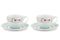 Lot de 2 Tasses et Soucoupes à Cappuccino Blushing Birds en Coloris Blanc