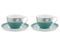 Blushing Birds Set of 2 Cappuccino Cups & Saucers blue