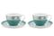 Blushing Birds Set/2 Cappuccino Tassen & Untertassen blau