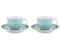 Blushing Birds Set/2 Espresso Tassen & Untertassen blau