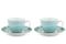 Blushing Birds Set/2 Espresso Tassen & Untertassen blau