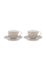 Blushing Birds Set of 2 Espresso Cups & Saucers Khaki