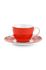 Blushing Birds Espresso Cup & Saucer Red