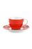 Blushing Birds Espresso Cup & Saucer Red