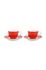 Blushing Birds Set/2 Espresso Tassen & Untertassen Rot