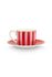 Love Birds Espresso Cup & Saucer Red/Pink