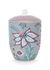 Flower Festival Storage Jar Light Blue