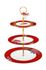 Blushing Birds Cake Stand 3 Levels Red