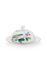 Blushing Birds Butter Dish Round White