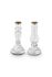Set/2 Candle Holders Clear Glass