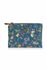 Flaches Necessaire Klein Petites Fleurs/ Star Tile Dunkelblau