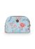 Cosmetic Bag Triangle Small Flower Festival Light Blue