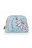 Cosmetic Bag Triangle Medium Flower Festival Light Blue