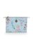 Cosmetic Pouch Small Flower Festival Light Blue/Scallop Red