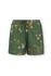 Trousers Short Kawai Flower Dark Green