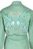 Kimono Flirting Birds Embroidery Green