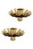 Set/2 Flaschenkerzenhalter Blume Gold 10 cm