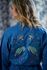 Kimono Flirting Birds Embroidery Blue