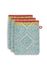 Waschlappen Set/3 Jacquard Check Hellblau 16x22 cm