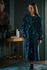 Bathrobe Les Fleurs Dark Blue S