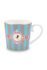 Love Birds Tasse Gross Gestreift Blau/Khaki