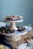 Wooden Platter Blue 32 Cm