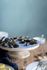 Wooden Platter Blue 32 Cm
