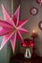 Christmas Star Paper Overall Print Pink 60cm