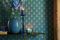 Metall Vase Blau 32 Cm