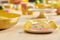 Blushing Birds Rectangular Cake Platter Yellow 34 cm