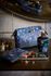 Flaches Necessaire Klein Petites Fleurs/ Star Tile Dunkelblau