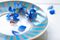 Love Birds Pastry Plate Blue/Khaki 17 cm